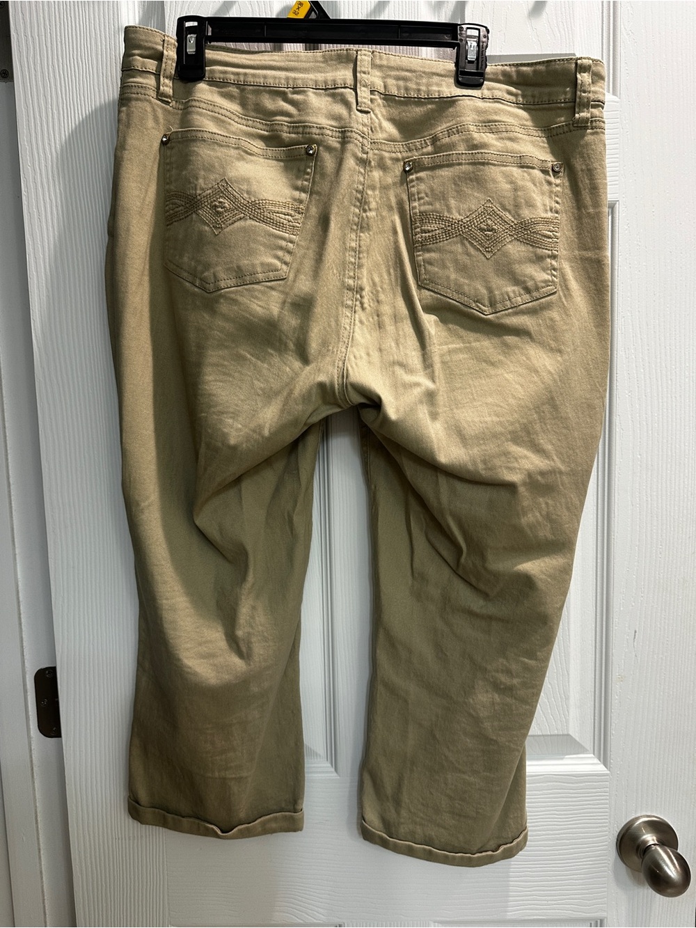 new directions Beige Cropped Stretch Jeans - Picture 4 of 5